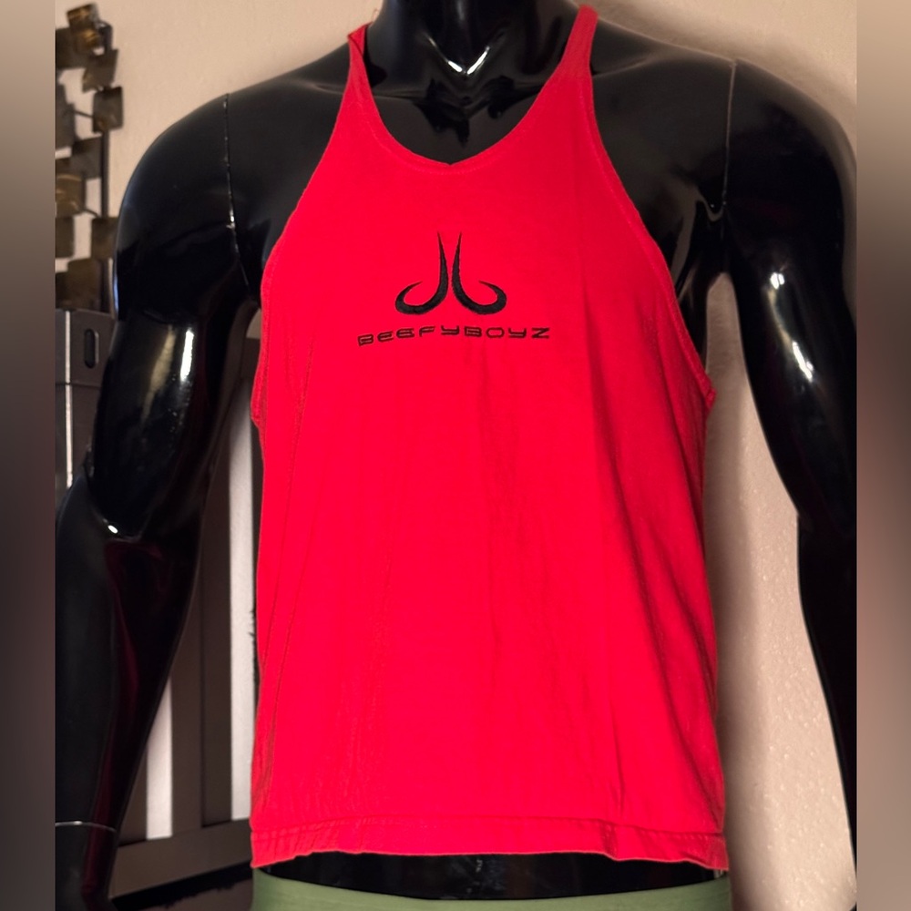 Beefy Boyz Red Muscle Tank Top
